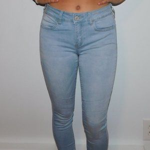Light Blue Low Rise Jeggings
